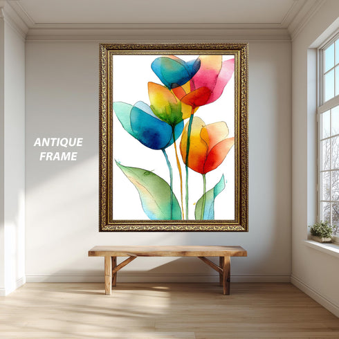 Soyut Çiçekler Tablo