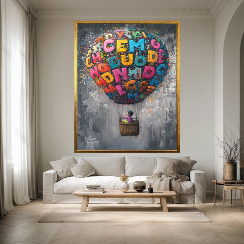 Graffiti Balon Alfabeler Tablo