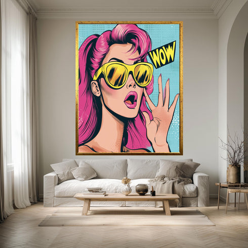 Pop Art Şaşıran Kadın Tablosu