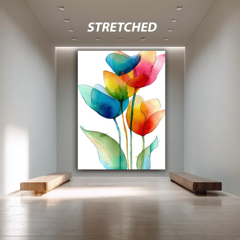 Soyut Çiçekler Tablo