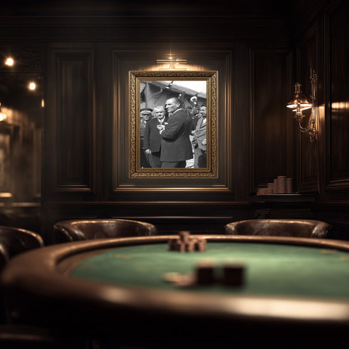 Atatürk Kanvas Tablo Tarihi Ziyaret Anı Siyah Beyaz Mustafa Kemal Atatürk Halk İçinde Güçlü Liderlik Duvar Dekoru Sanat