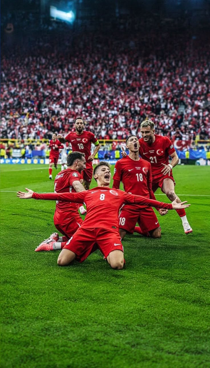 Milli Takım Gol Sevinci Dikey Kanvas Tablo