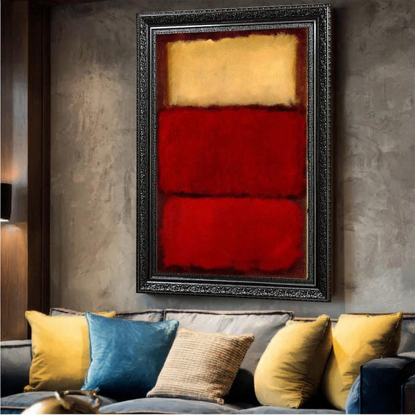 Minimalist Mark Rothko Kırmızı ve Krem Tablo
