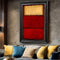 Minimalist Mark Rothko Kırmızı ve Krem Tablo