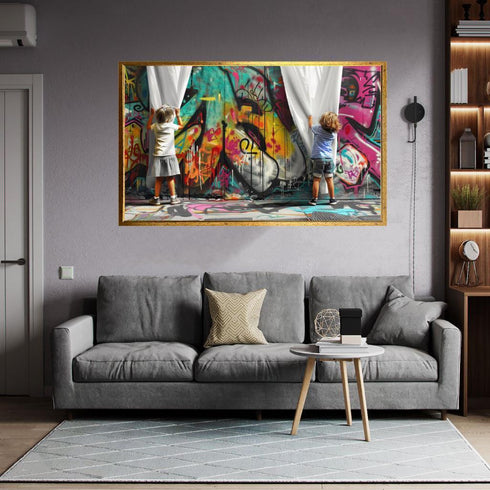 Frida Kahlo Stili Graffiti Tablo