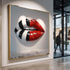 Large Pop Art Lips Wall Sculpture Red Black White Modern 3D Wall Art Contemporary Lip Decor Bold Statement Piece for Home Office