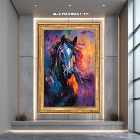 Renkli Yağlı Boya Efektli Kanvas Tablo