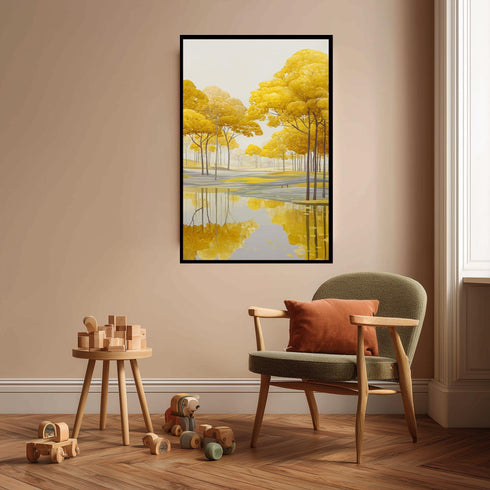 Sarı Akarsu ve Ağaçlar Tablo