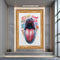 Bold Tongue Pop Art Street Style Canvas, Graffiti Mouth Wall Art, Urban Contemporary Print for Modern Loft or Teen Room Decor