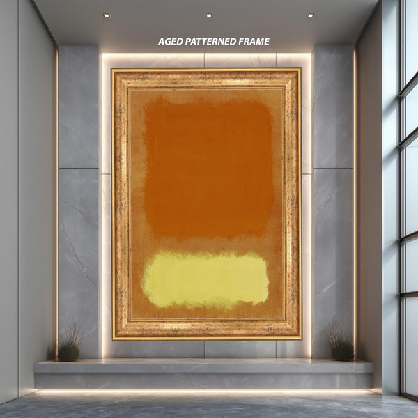 Orange Yellow Abstract Canvas Print, Minimalist Warm Color Block Wall Art, Modern Boho Poster for Living Room or Cozy Home Decor