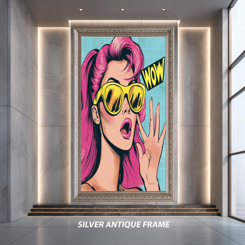 Pop Art Şaşıran Kadın Tablosu