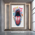Bold Tongue Pop Art Street Style Canvas, Graffiti Mouth Wall Art, Urban Contemporary Print for Modern Loft or Teen Room Decor