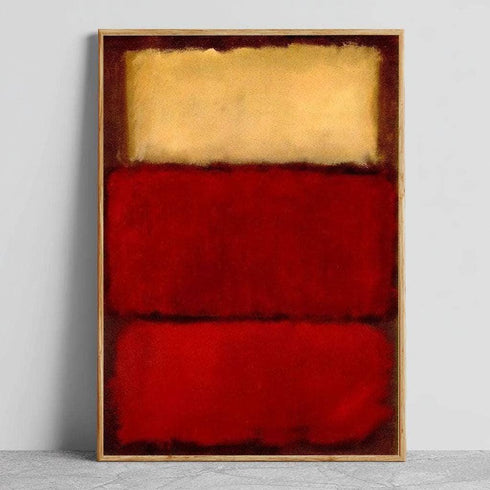 Minimalist Mark Rothko Kırmızı ve Krem Tablo