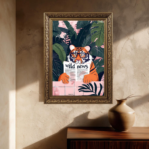 Kitap Okuyon Kaplan Tablo