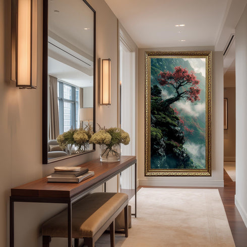 Yamaçta Ağaç Tablo