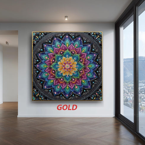 Kare Renkli Mandala Tablo