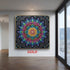 Kare Renkli Mandala Tablo