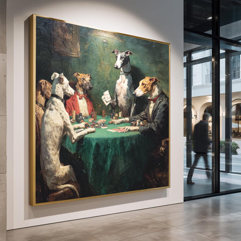 Poker Oynayan Köpekler Eğleniyor Tablo