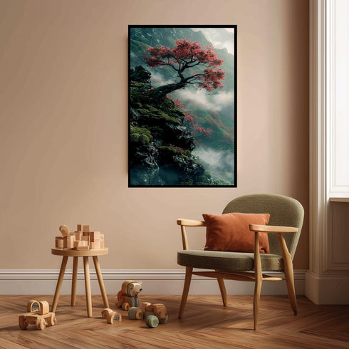 Yamaçta Ağaç Tablo
