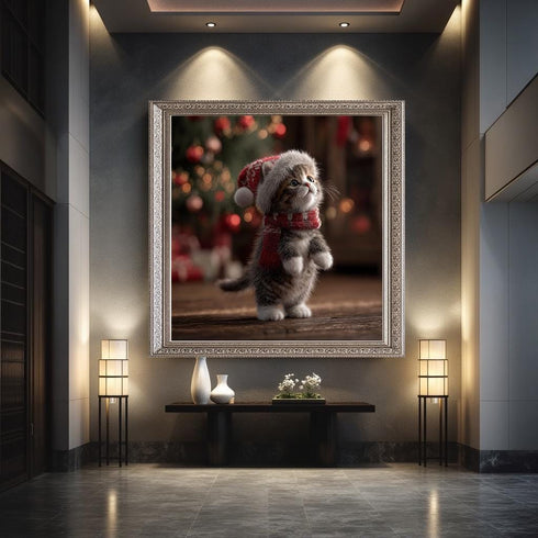 Bayram ve Minik Kedi Tablo