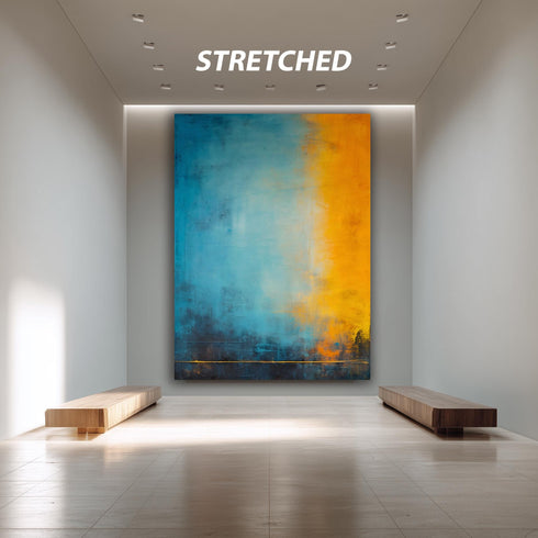 Soyut Mavi Turuncu Tablo