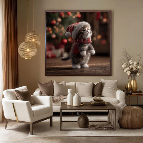 Bayram ve Minik Kedi Tablo