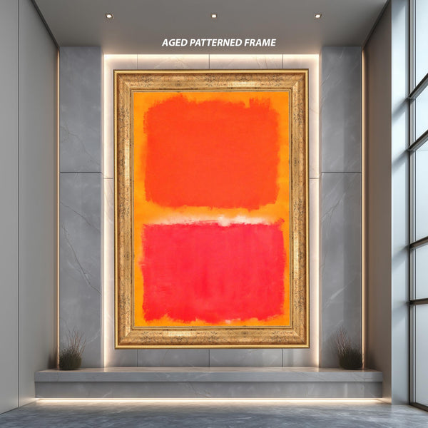 Abstract Color Field Painting Orange and Red Minimalist Rothko Style Wall Art Modern Large Canvas Print Contemporary Decor