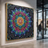 Kare Renkli Mandala Tablo