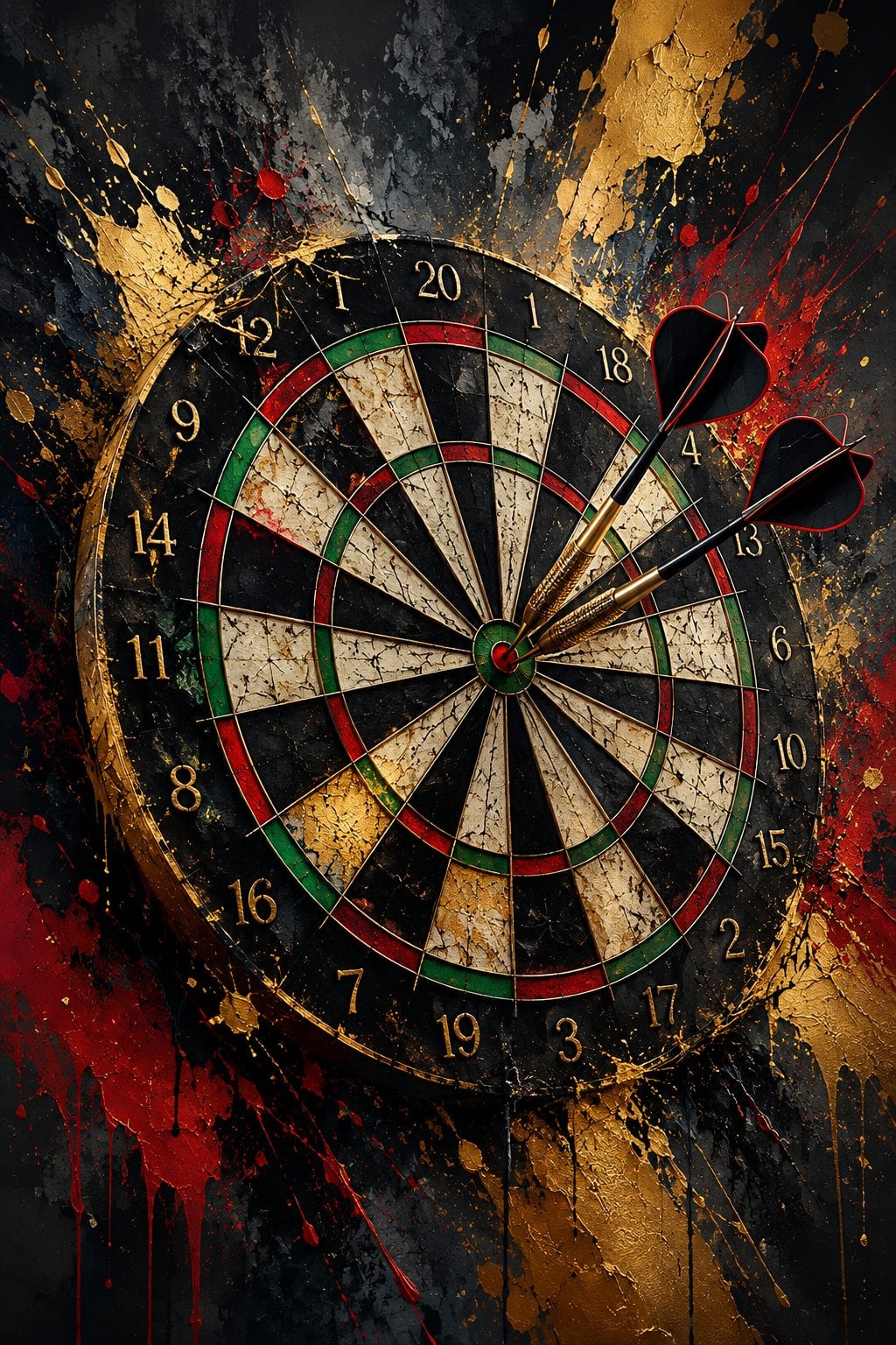 Vintage Dart Tahtası Oyun Odası Kanvas Tablo