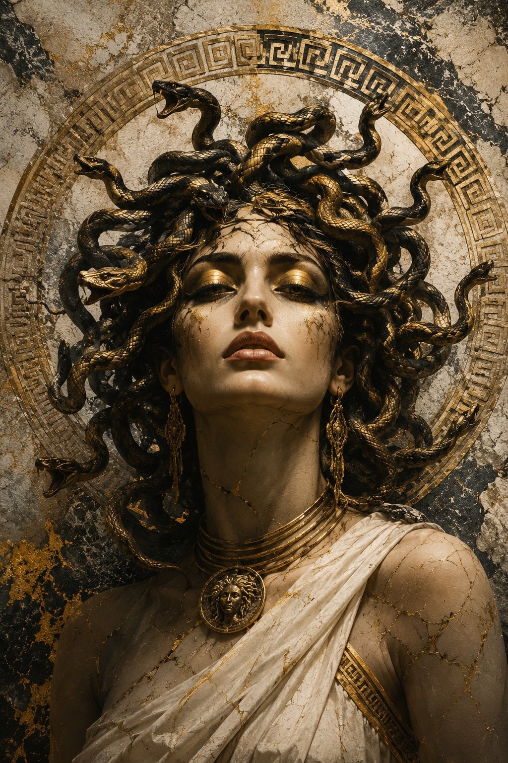 Medusa Portresi Gotik Karanlık Fantezi Kanvas Tablo
