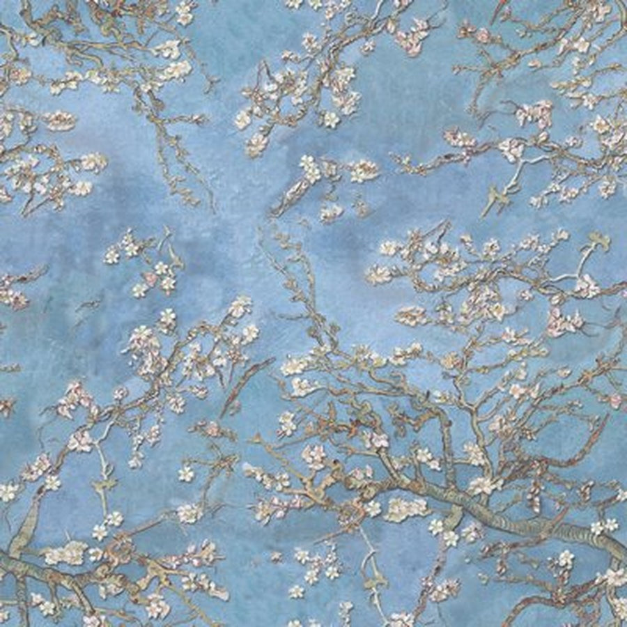 Van Gogh Tarzı Badem Çiçekleri Kare Kanvas Tablo