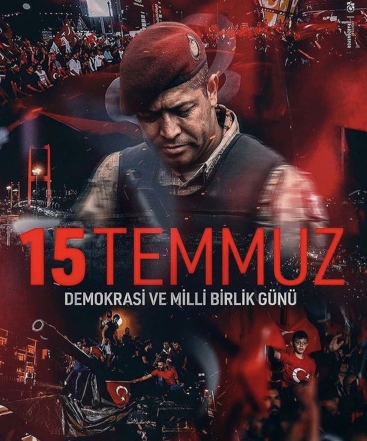 15 Temmuz Demokrasi ve Milli Birlik Günü Dikey Kanvas Tablo