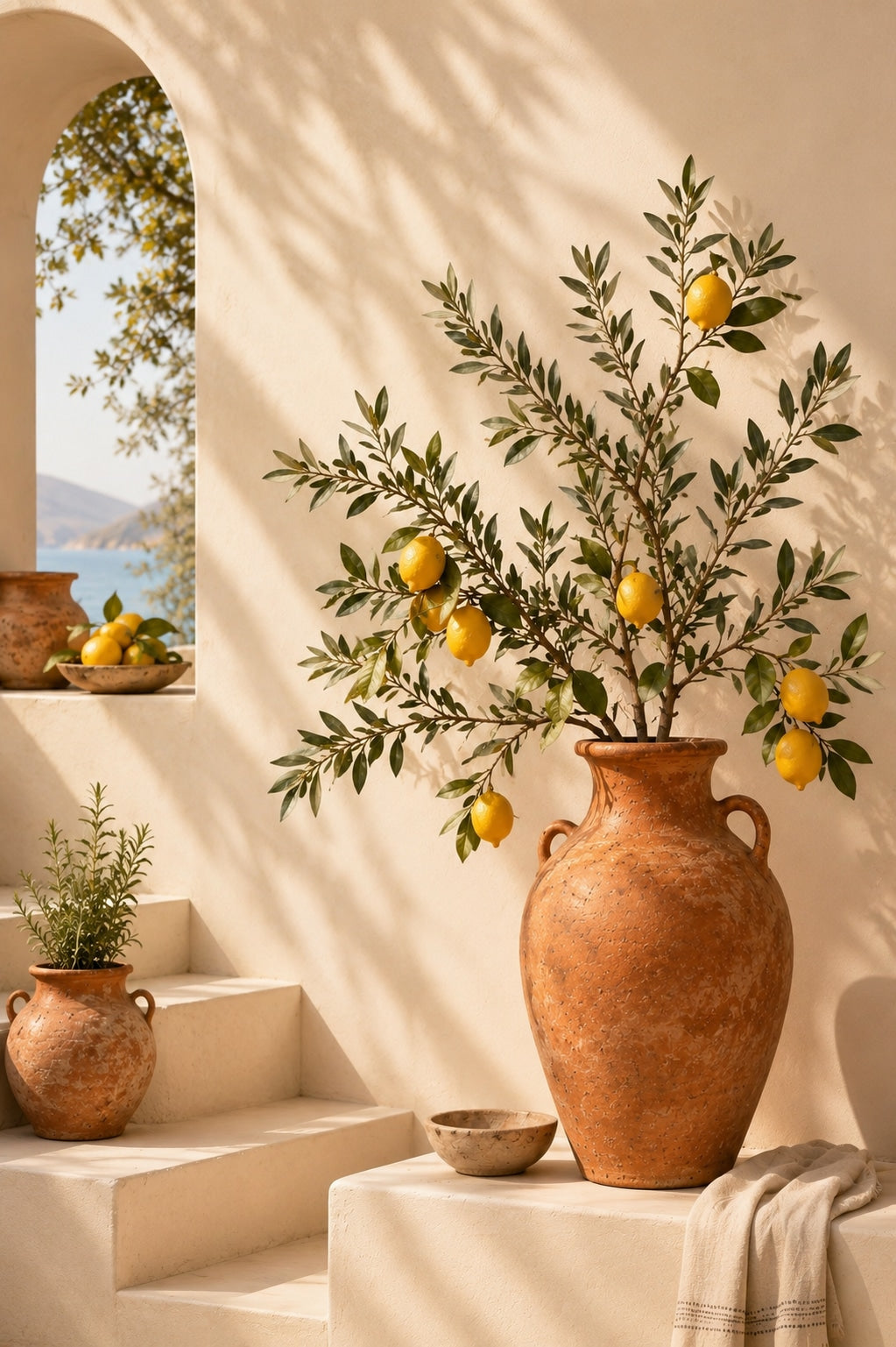 Limon Ağacı Minimalist Botanik Kanvas Tablo