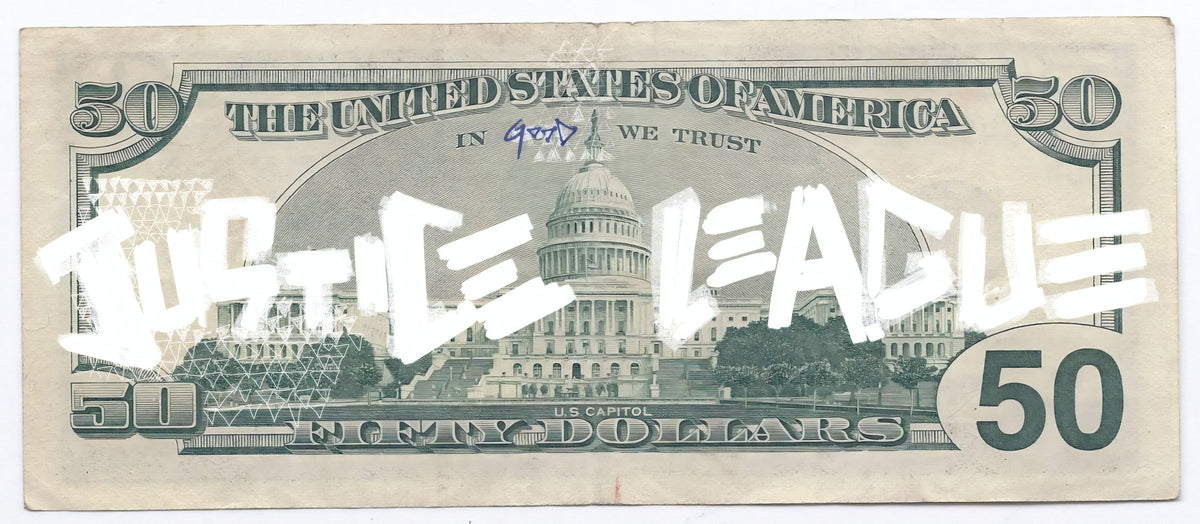 Justice League 50 Dolar Pop Art Panoramik Kanvas Tablo