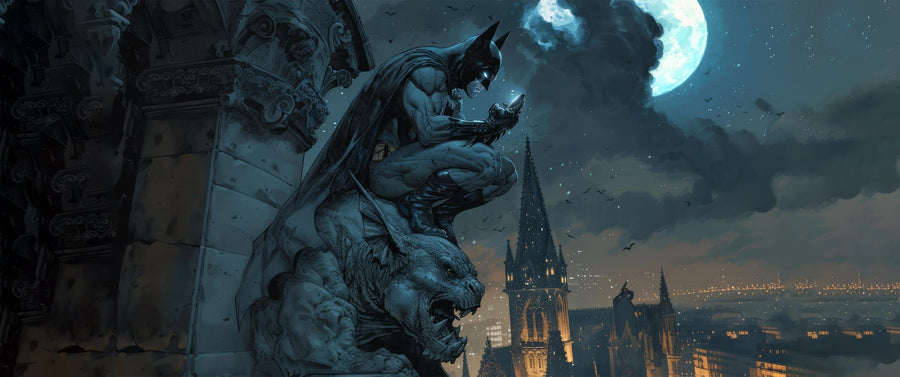 Gotik Katedralde Batman Panoramik Kanvas Tablo